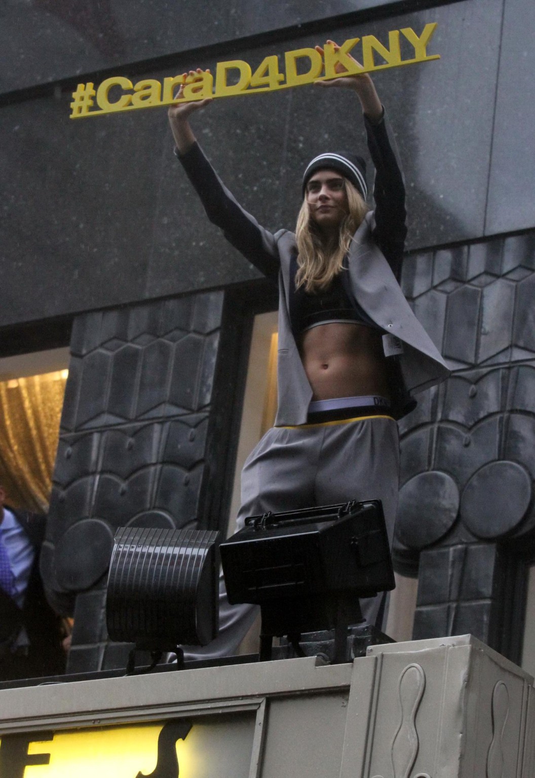 Cara Delevingne showing off her belly for the launch of Cara D for DKNY Capsule  #75183907