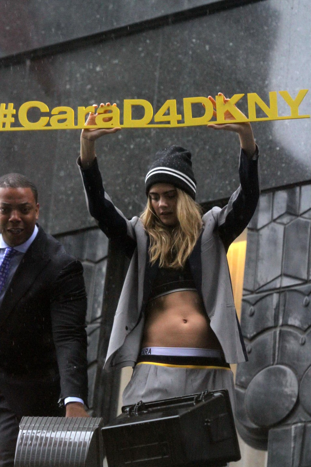 Cara Delevingne showing off her belly for the launch of Cara D for DKNY Capsule  #75183909