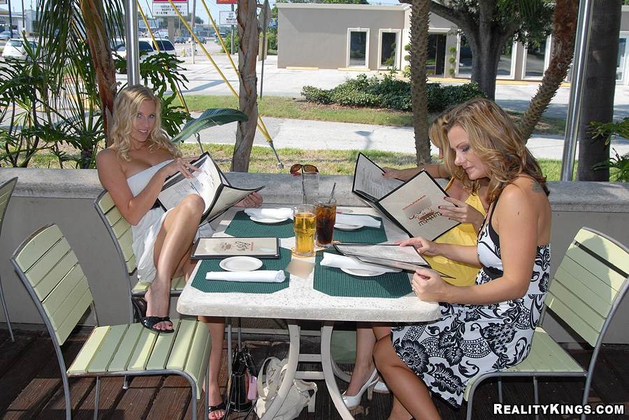 These 3 smokin milfs gets hang out at the beach bar to get a lil tipsy then head #74245455