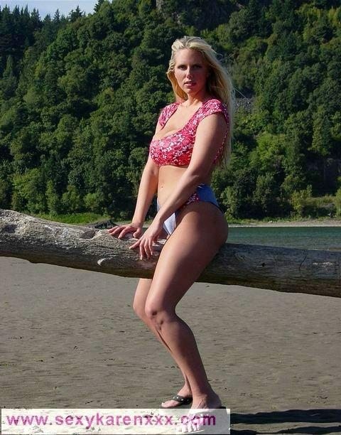 Karen Fisher Stripping At The Beach #72315850