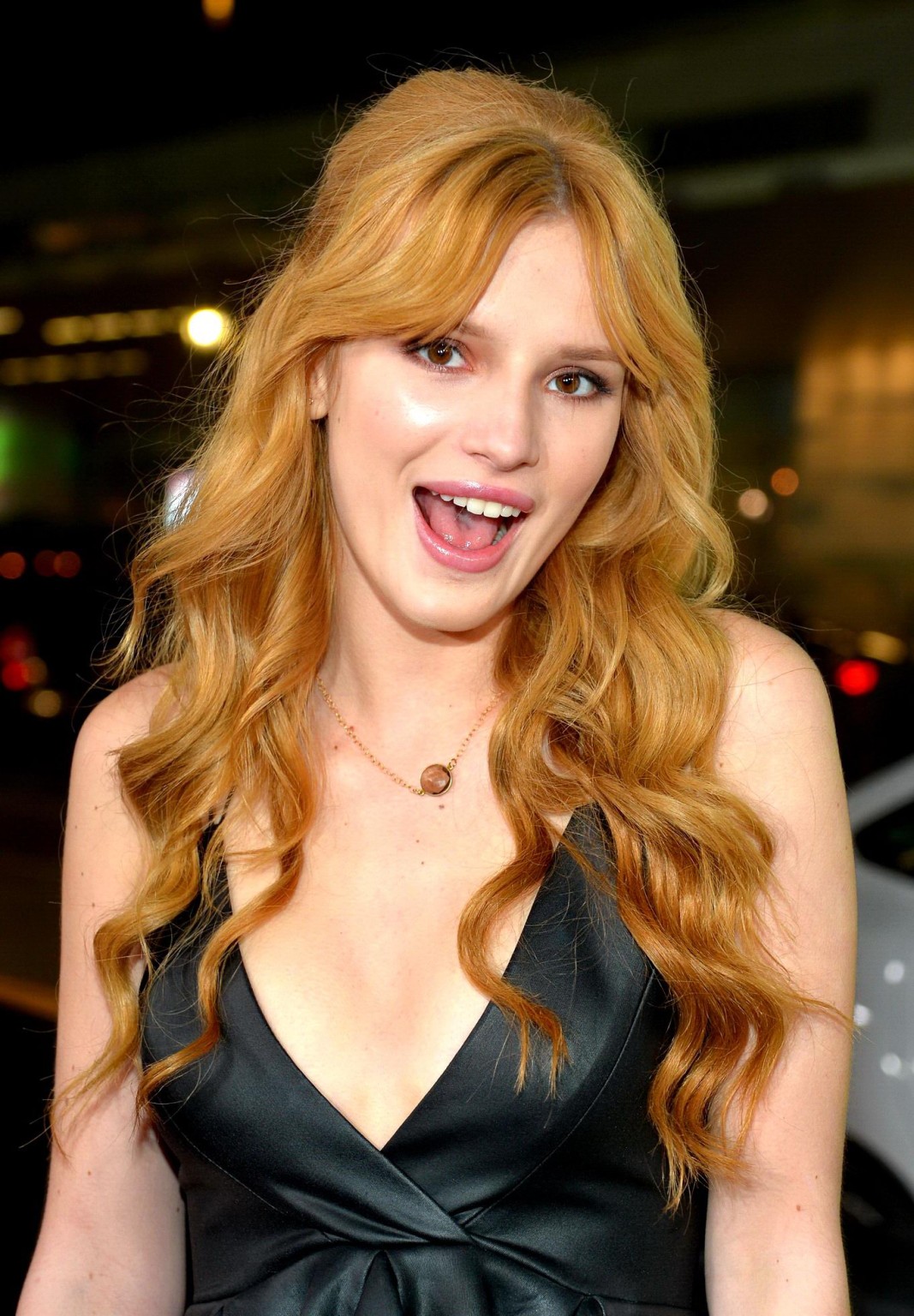 Bella Thorne leggy  cleavy wearing a little black dress at the 'Vampire Academy' #75205340
