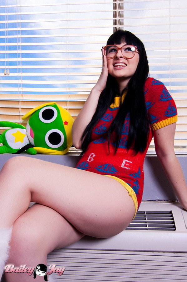 Bailey Jay posing as a nerdy student #79209242