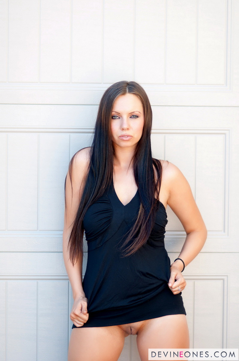Devine One Darlas tiny black dress isnt long enuff #68163920