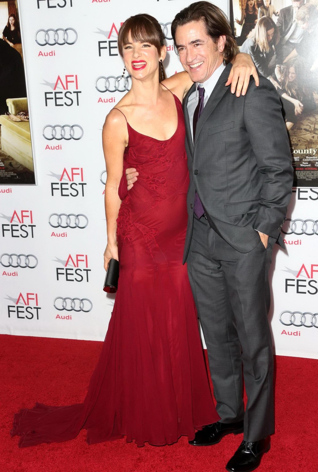 Juliette Lewis braless showing pokies at the 'August: Osage County' premiere dur #75213319