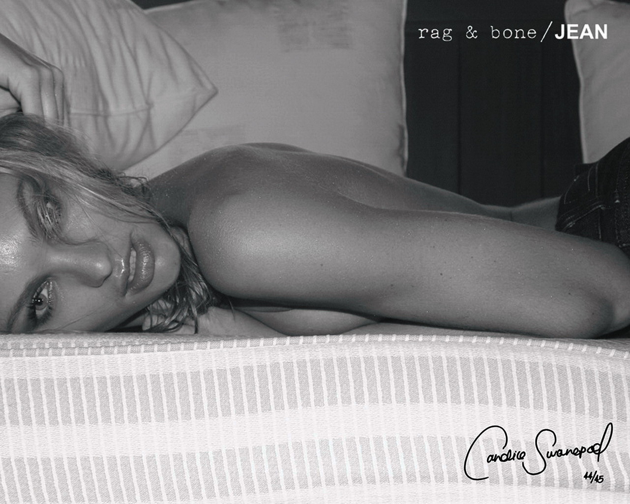 Candice Swanepoel topless but hiding her boobs for Rag  Bone Fall/Winter 2011 ph #75282098