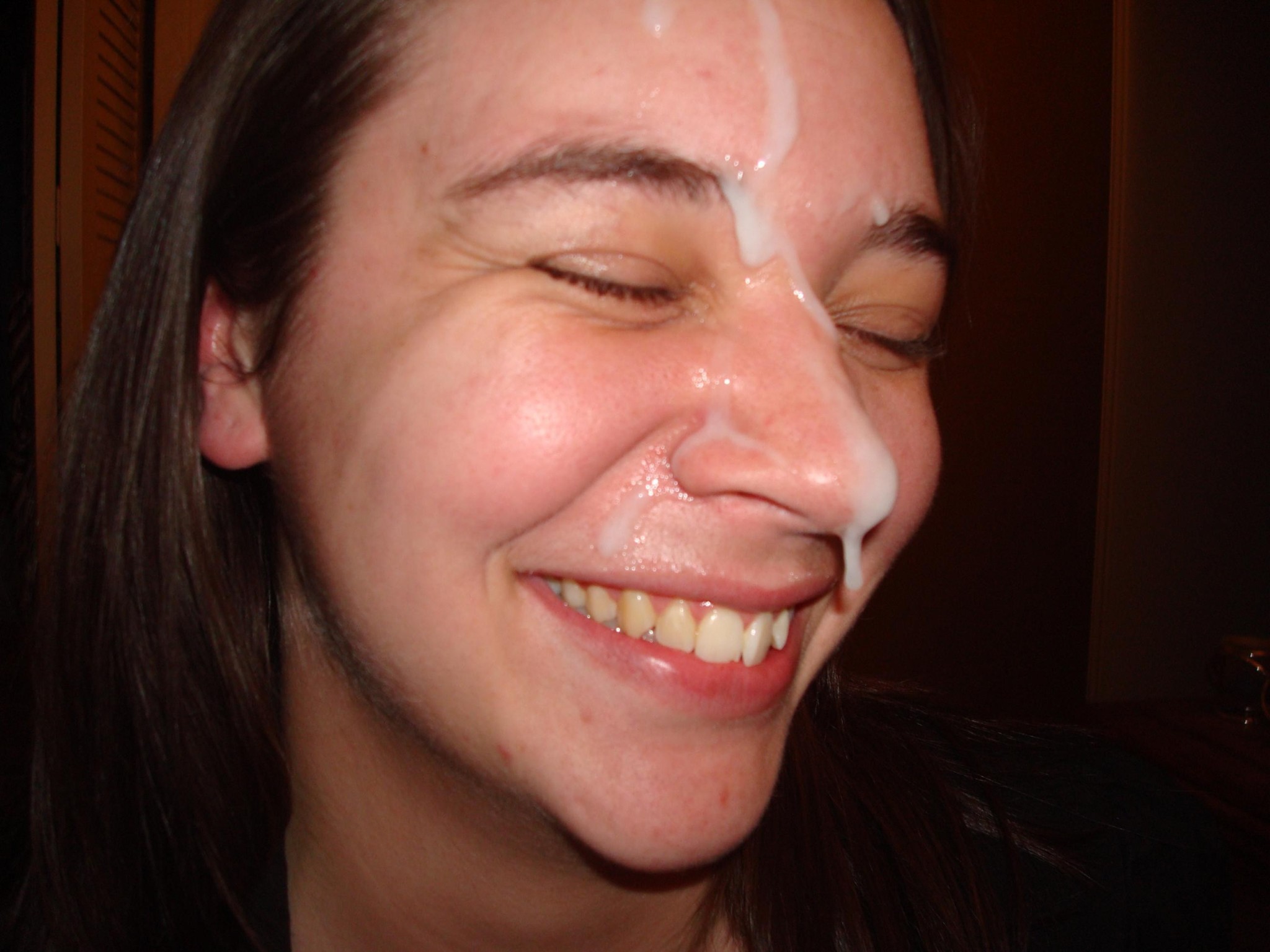 Amateur chick's hot and sticky cum facial
 #75869975