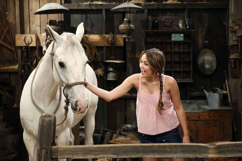 Miley Cyrus very sexy and hot photos of young singer with horses #75357489