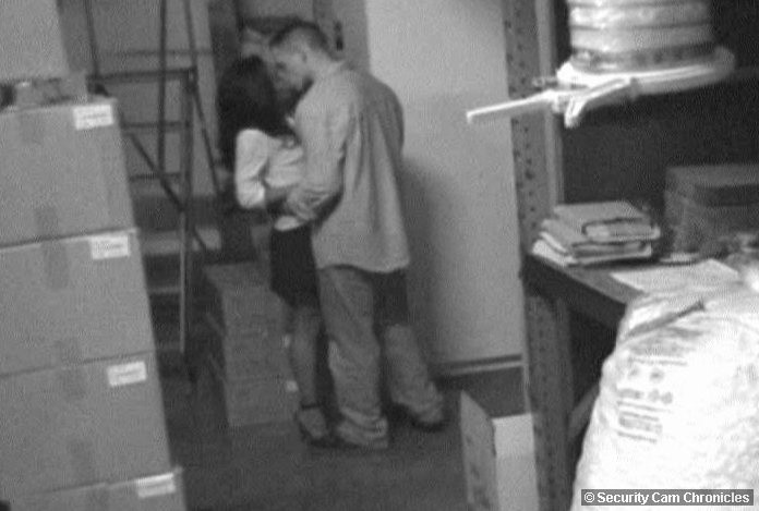 Horny couple fucking in the store caught by security cam #79370758