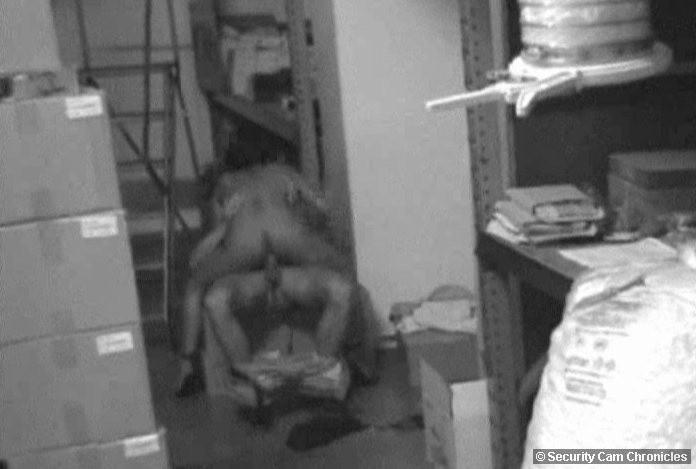 Horny couple fucking in the store caught by security cam #79370809