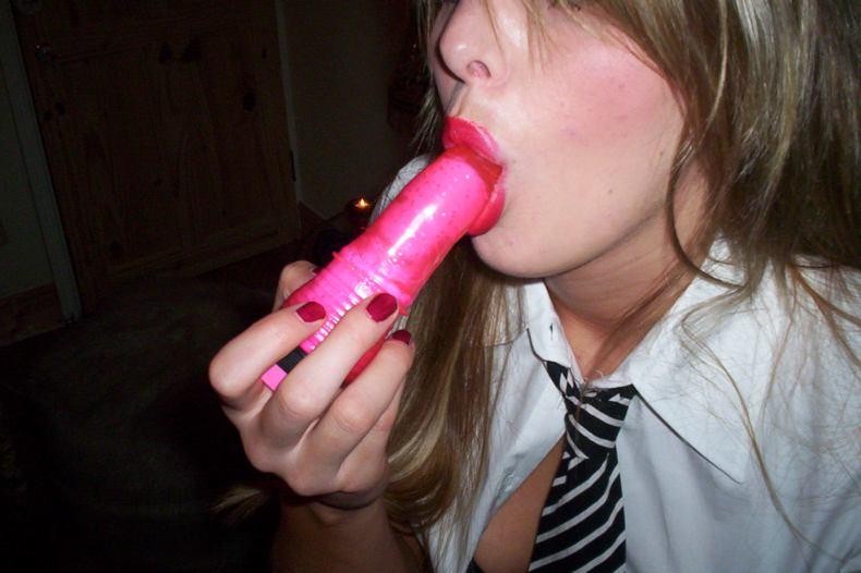 Chicks filling their mouths with cocks and dildos