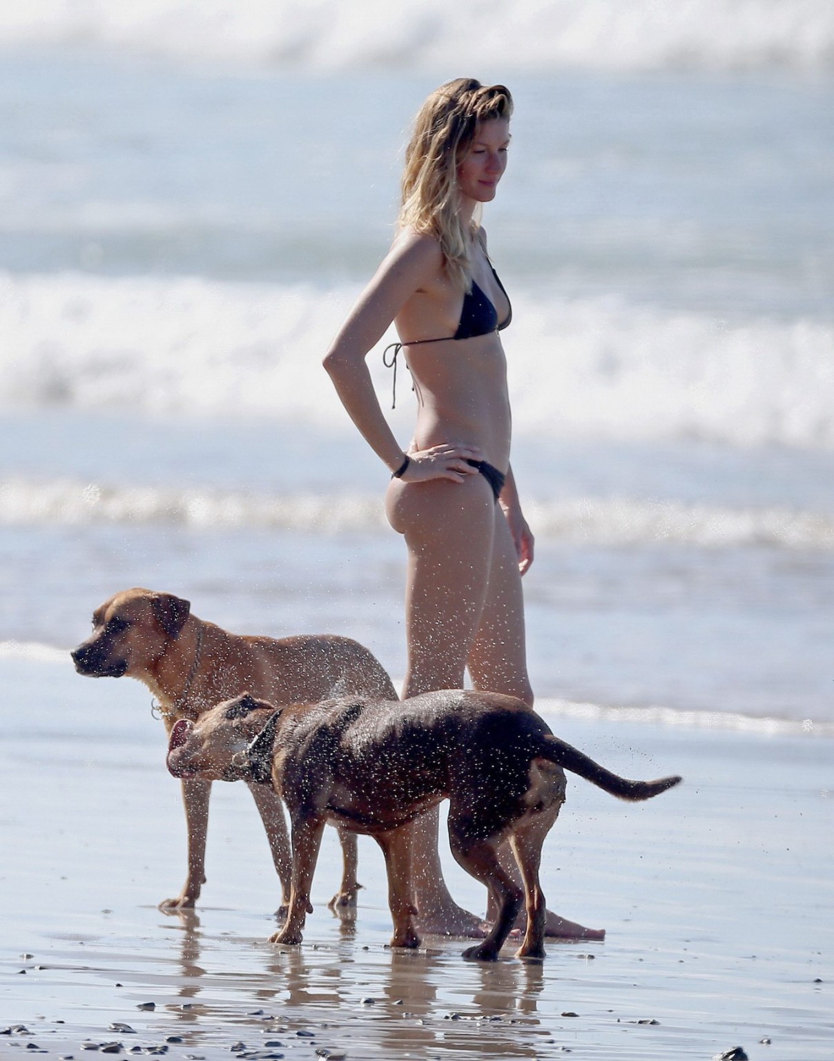 Gisele Bundchen shows off her round ass wearing bikini in Costa Rica #75178120