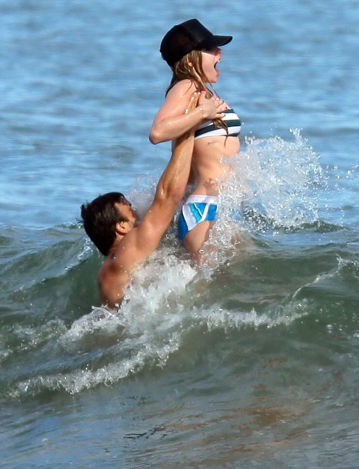 Avril lavigne bikini nip slip am strand in malibu
 #75338358