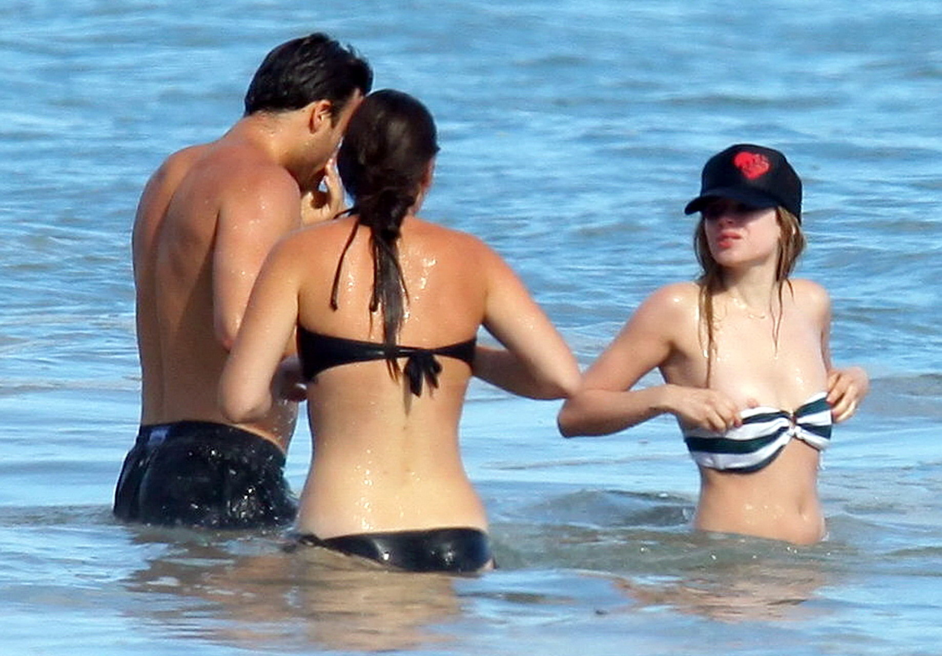 Avril Lavigne bikini nip slip at the beach in Malibu #75338418