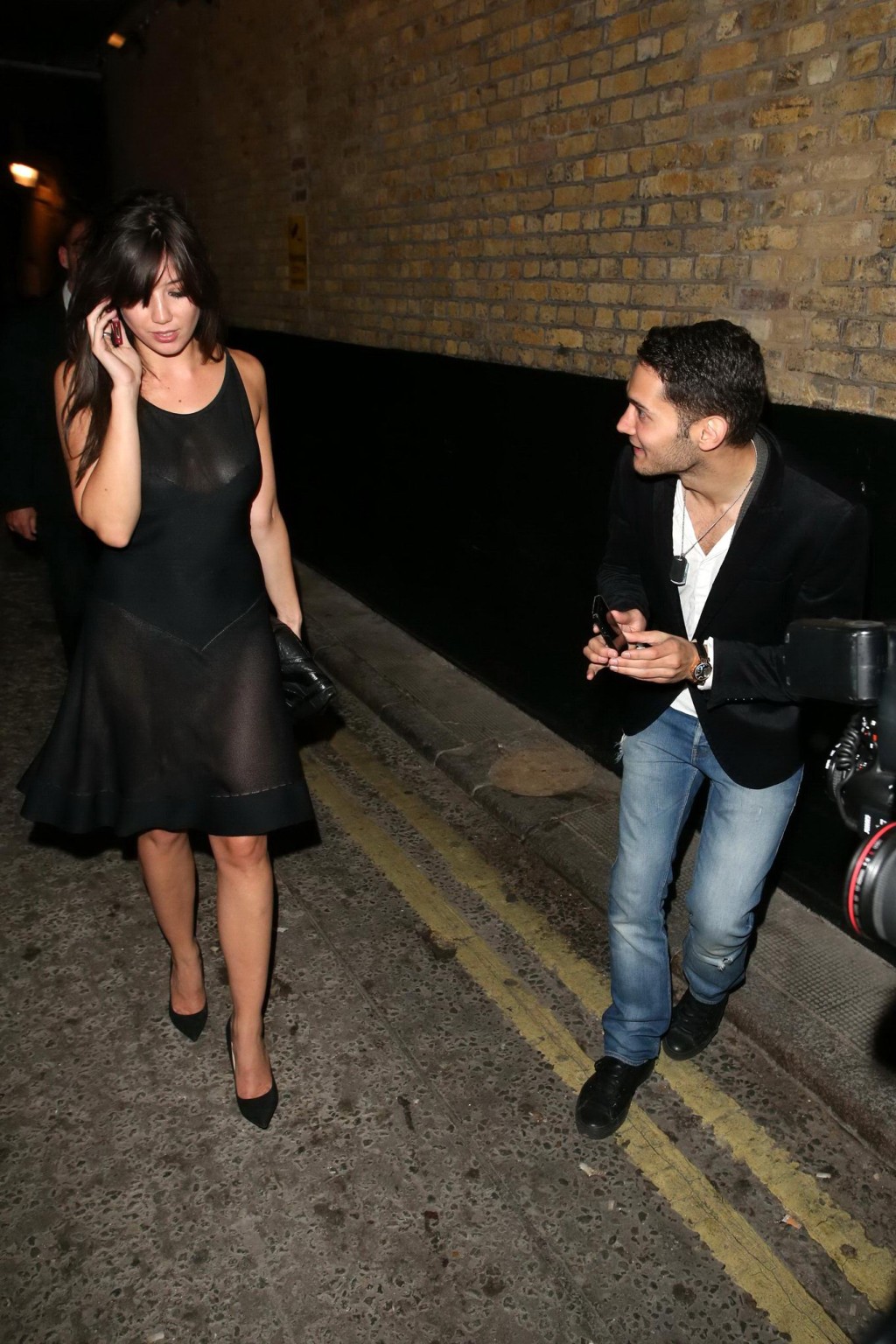 Daisy Lowe shows off her boobs wearing a partially see through dress at the W Ma #75218758
