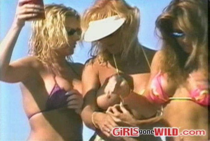 Wilde Bikini-Babes mit riesigen Titten beim Feiern
 #73206573