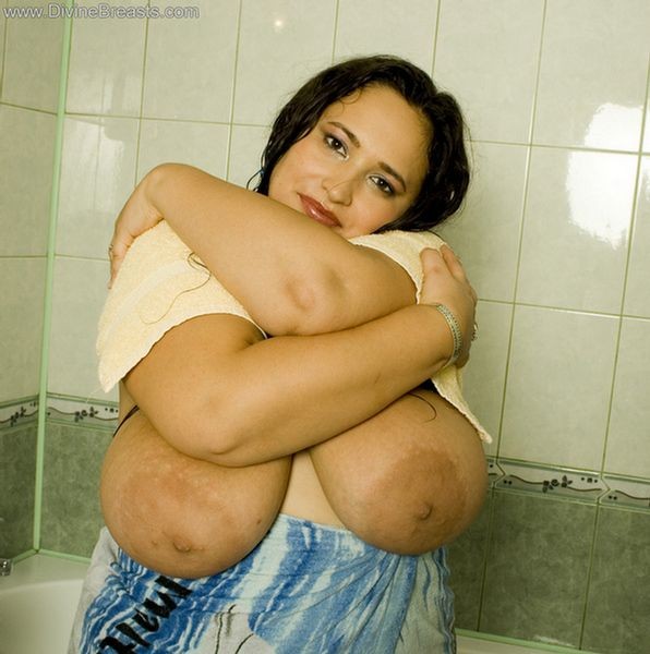 Big tits plumper Emma lathers up melons in the bathtub #67358242