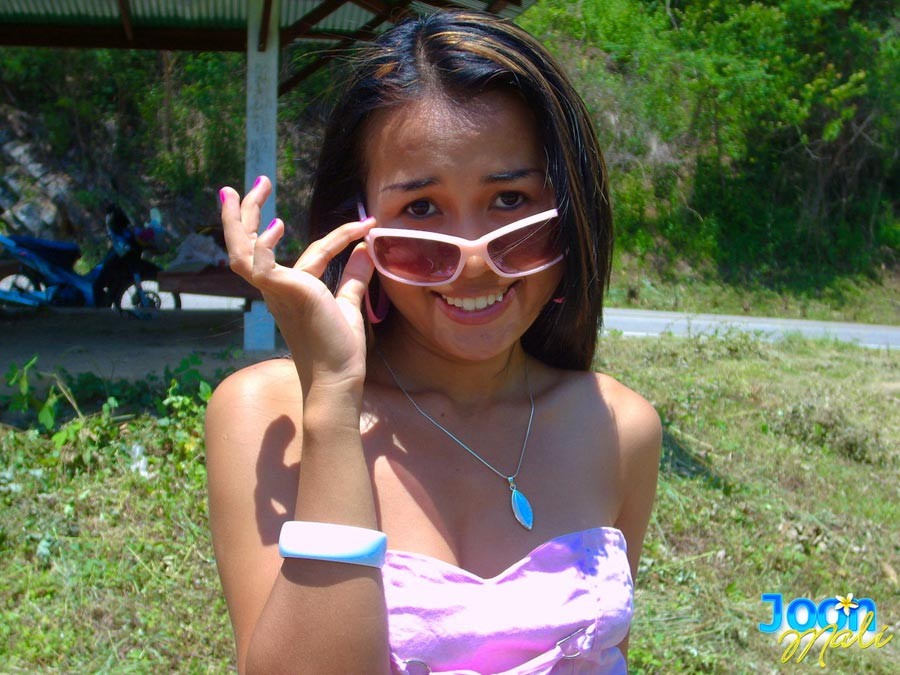 Cute asian teen outside #69969523