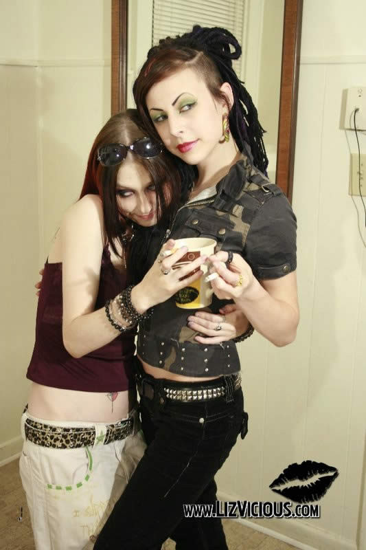 Two goth chicks strip and have some fun #76610912