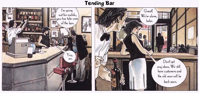 Funny comic adventures in the bar #69723229