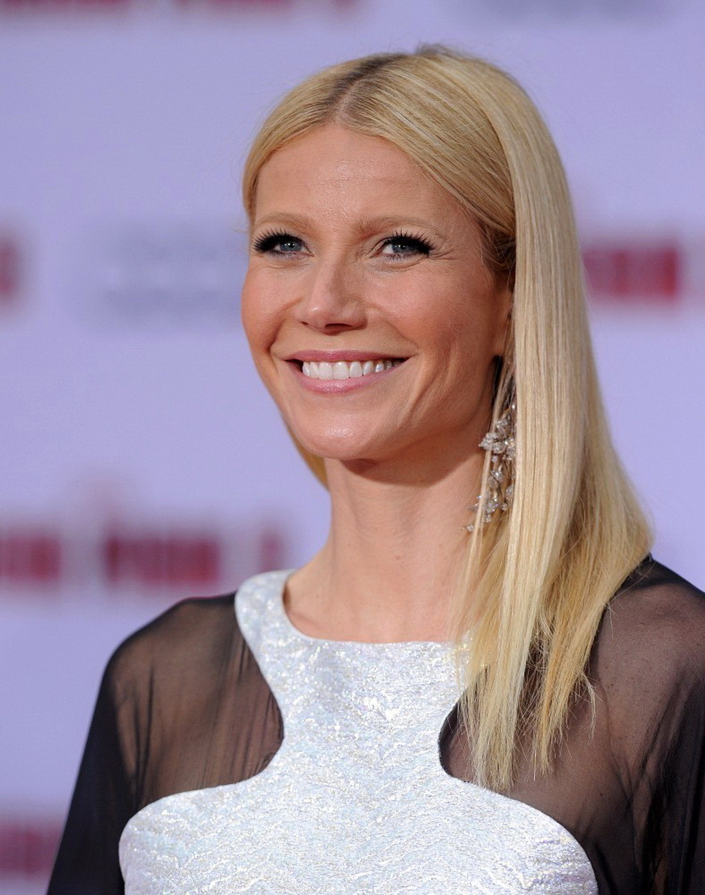 Gwyneth Paltrow pantyless wearing a partially see through dress at the' Iron Man #75234745