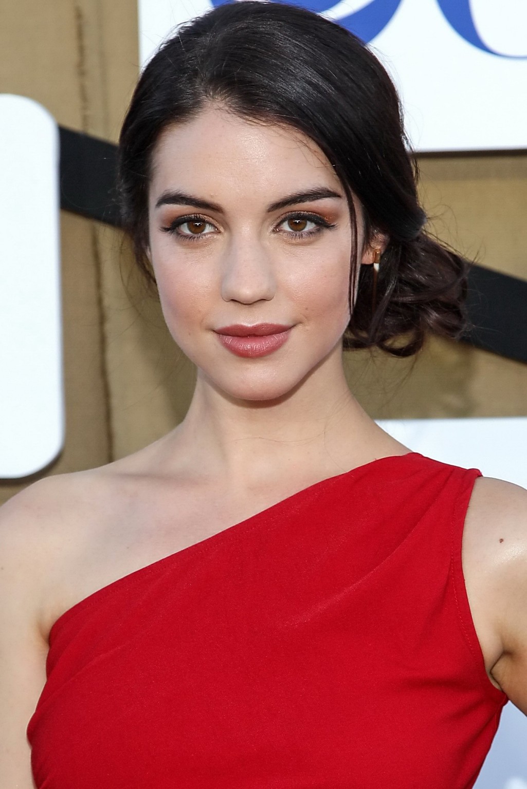 Adelaide Kane busty wearing tight red mini dress at The CW,CBS and Showtime Summ #75222937