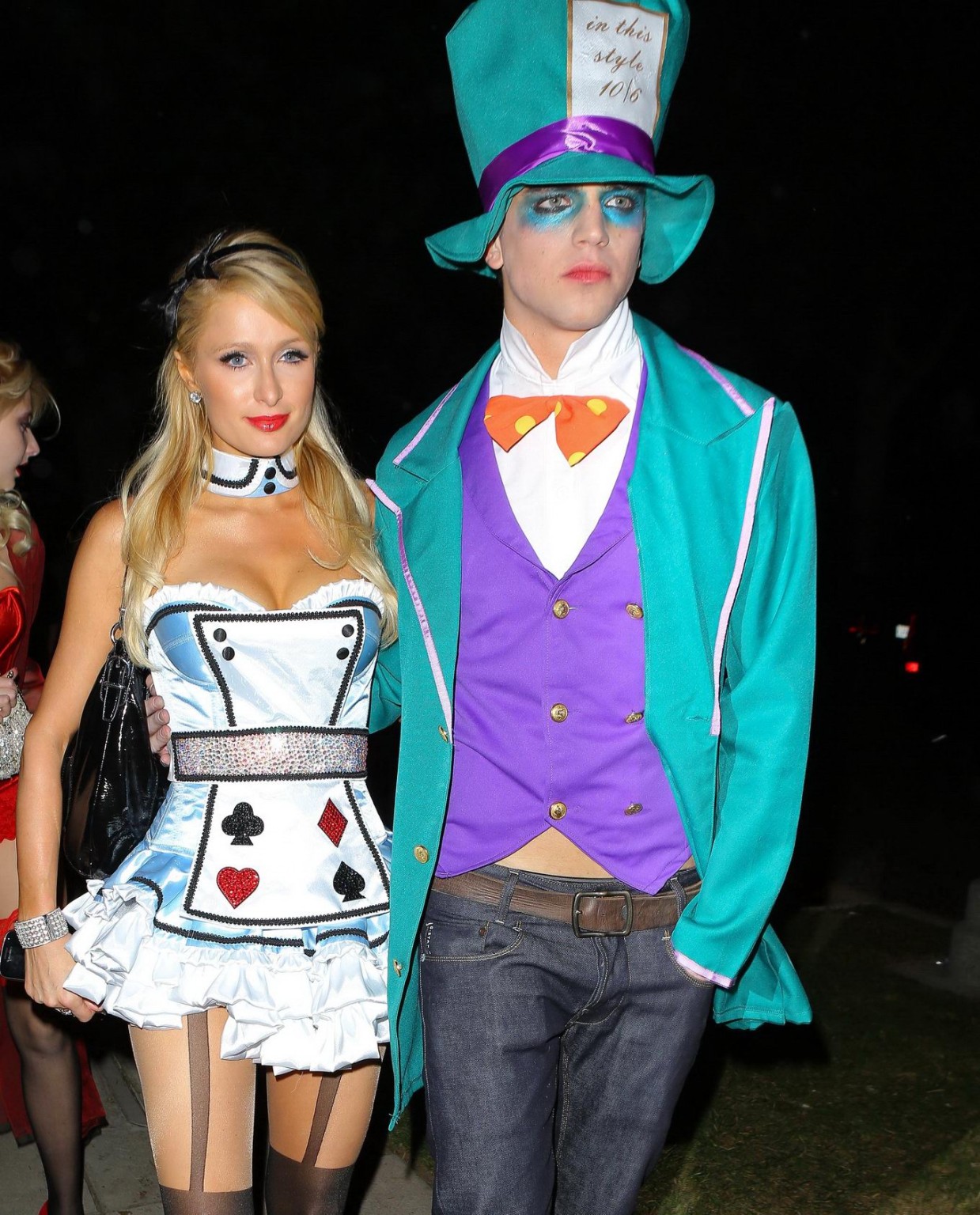 Paris Hilton dressed as Alice in Slutland for a Halloween party in Beverly Hills #75249775