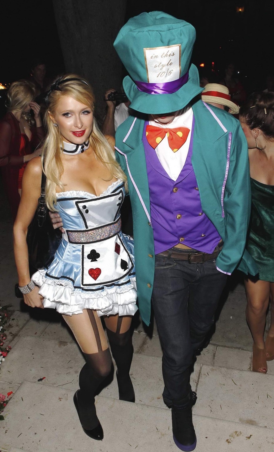 Paris Hilton dressed as Alice in Slutland for a Halloween party in Beverly Hills #75249786