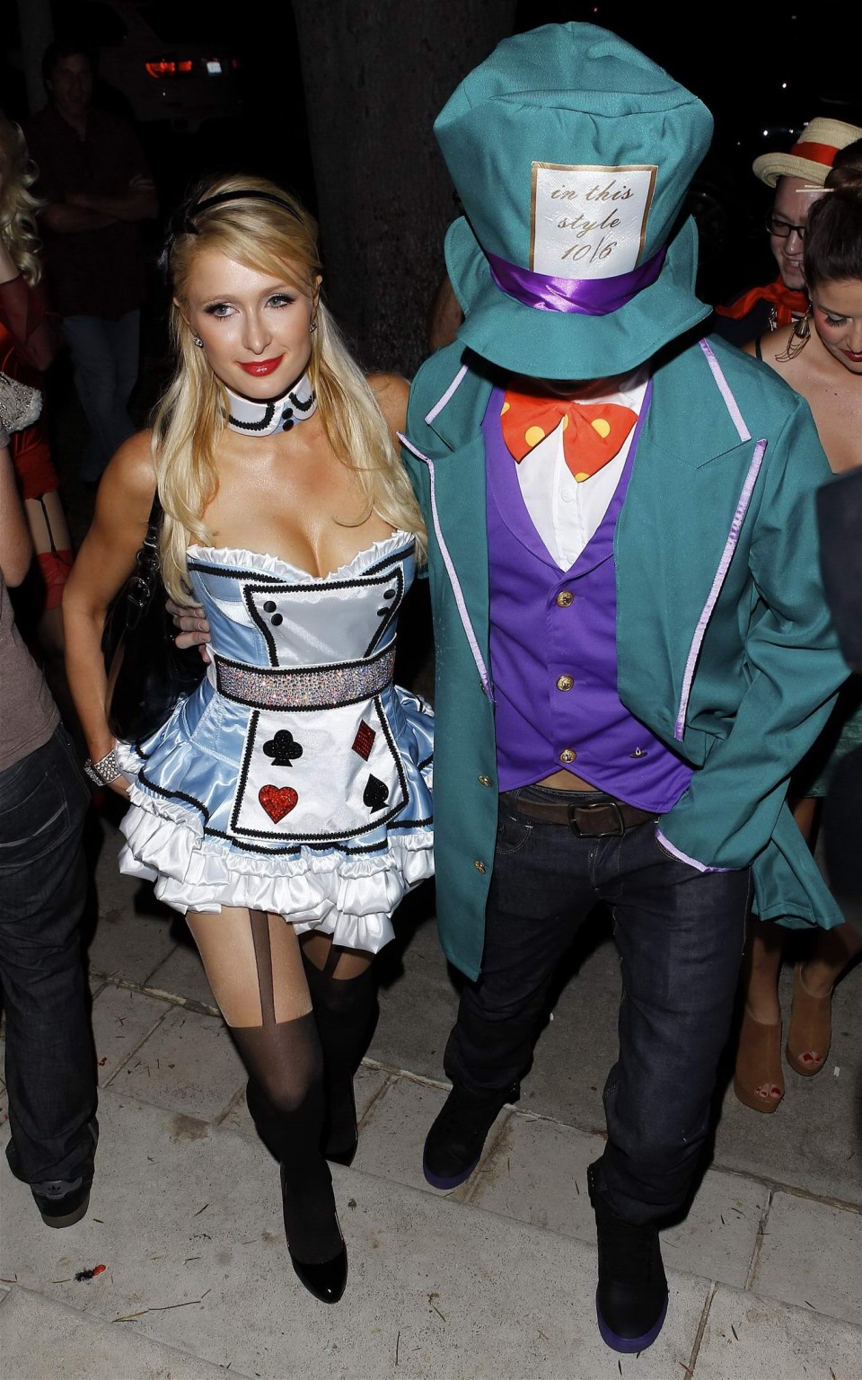 Paris Hilton dressed as Alice in Slutland for a Halloween party in Beverly Hills #75249791