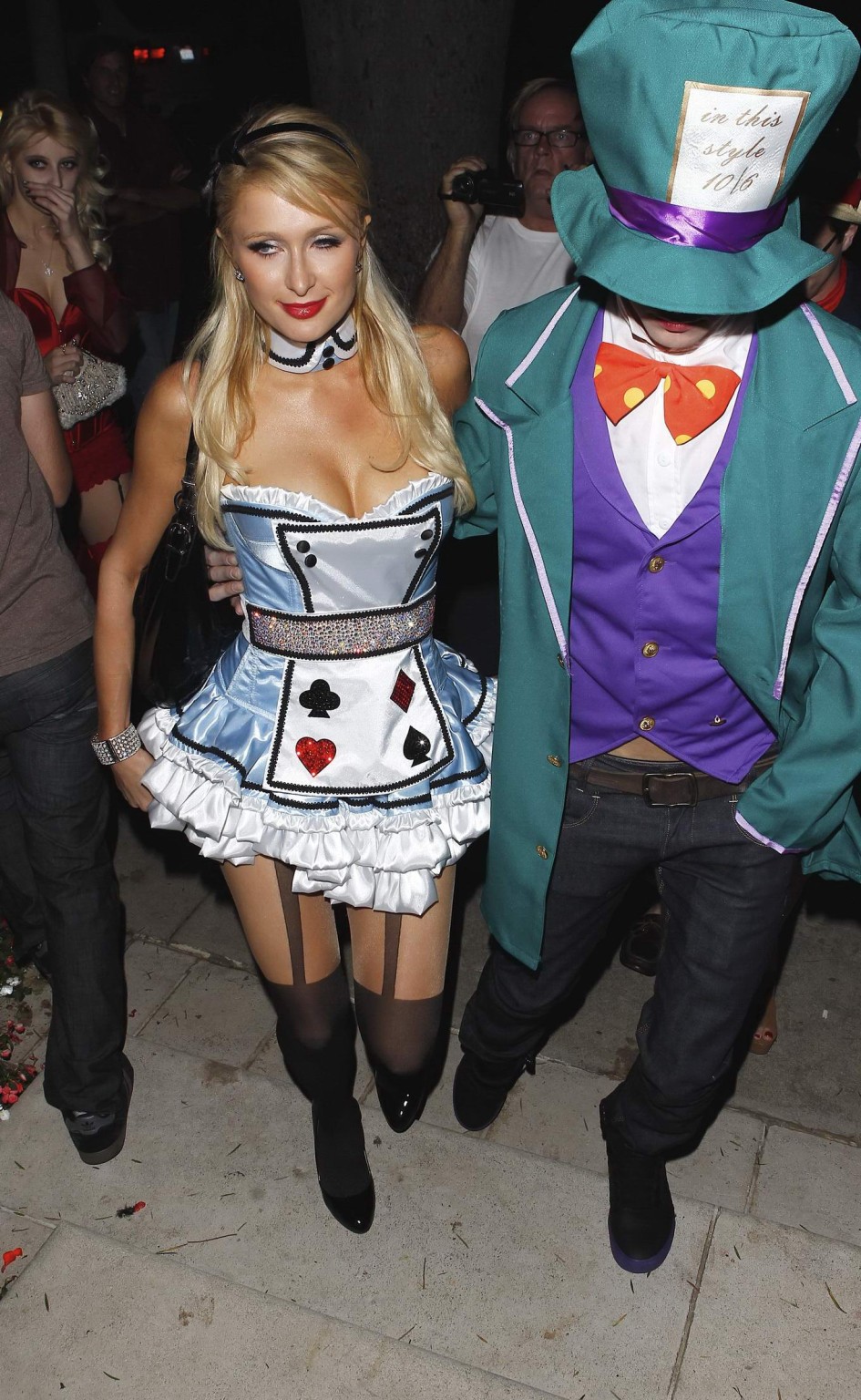 Paris Hilton dressed as Alice in Slutland for a Halloween party in Beverly Hills #75249806