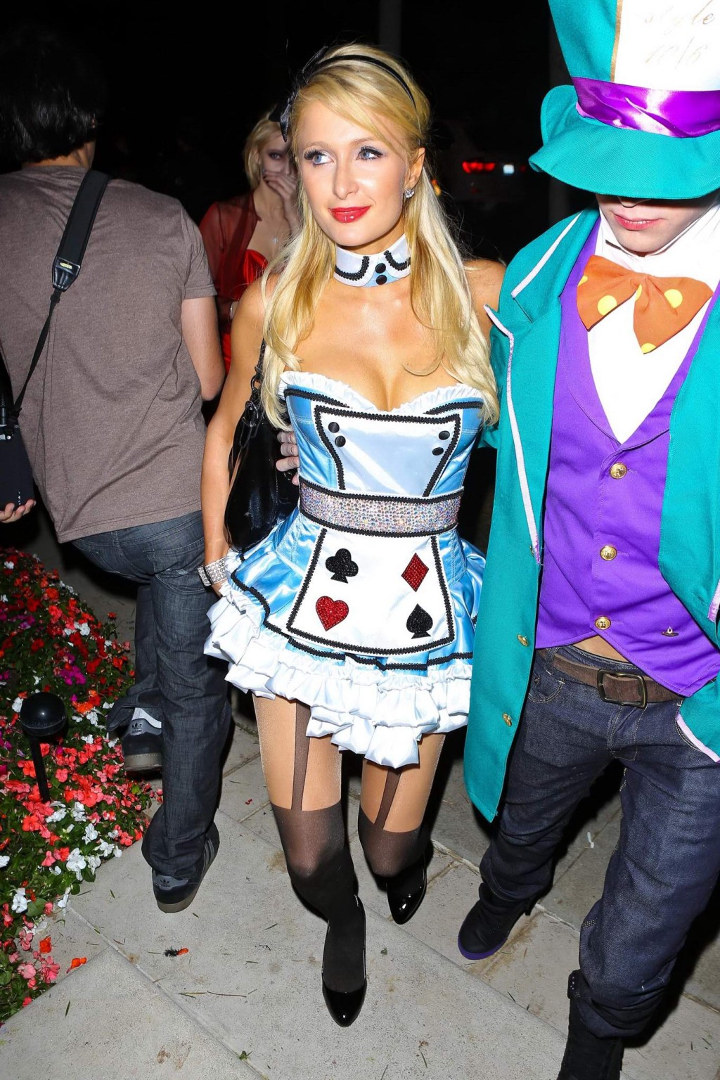 Paris Hilton dressed as Alice in Slutland for a Halloween party in Beverly Hills #75249814