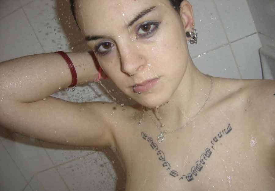 Tattooed chick showing her perky tits #68210215