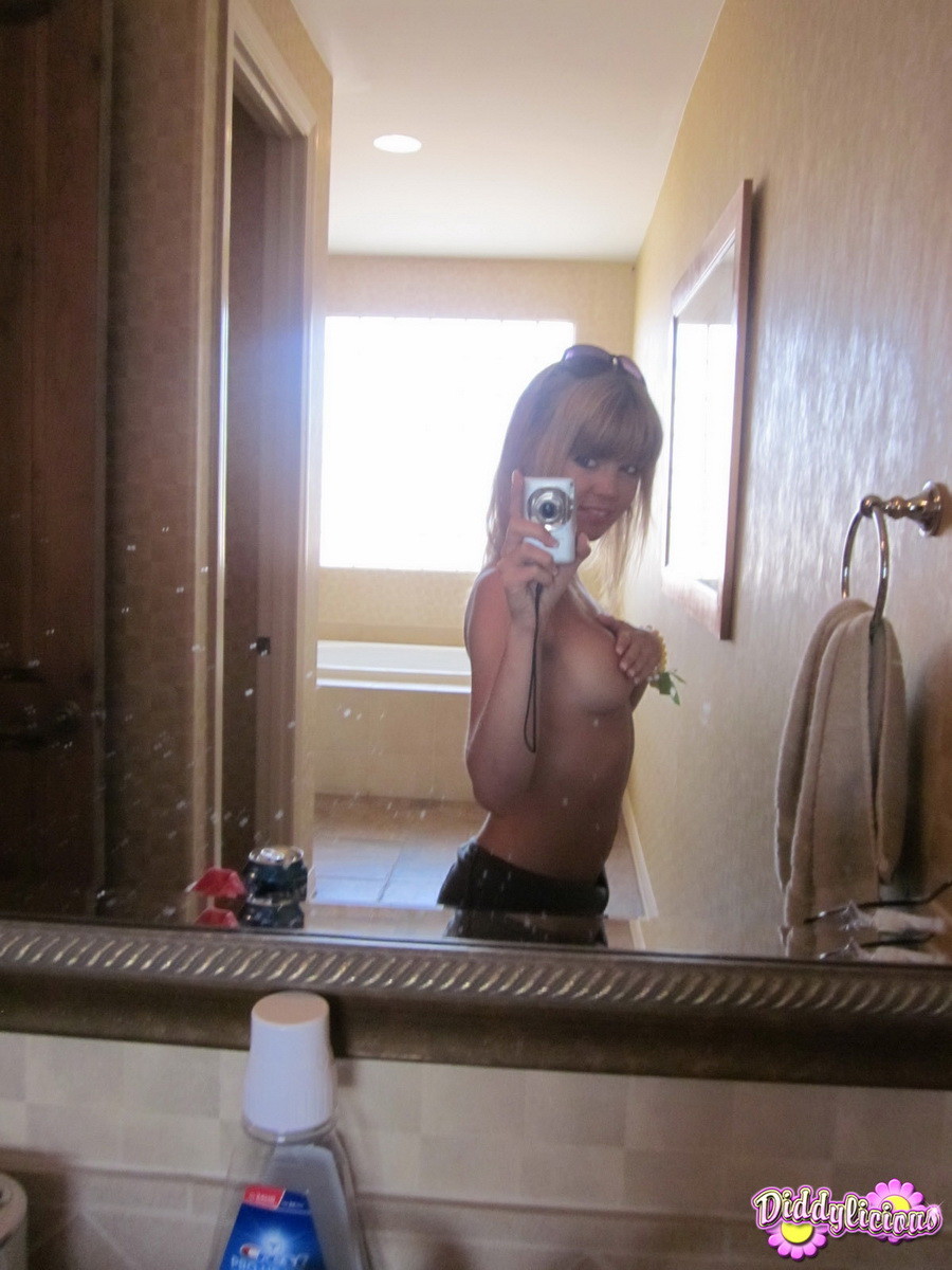 Cute amateur teen girl teasing in mirror
 #67440109