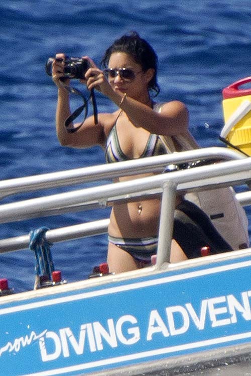 Vanessa Hudgens exposing sexy body and hot ass in bikini on beach #75287904