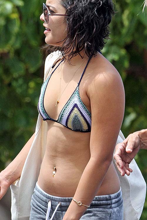 Vanessa Hudgens exposing sexy body and hot ass in bikini on beach #75287911