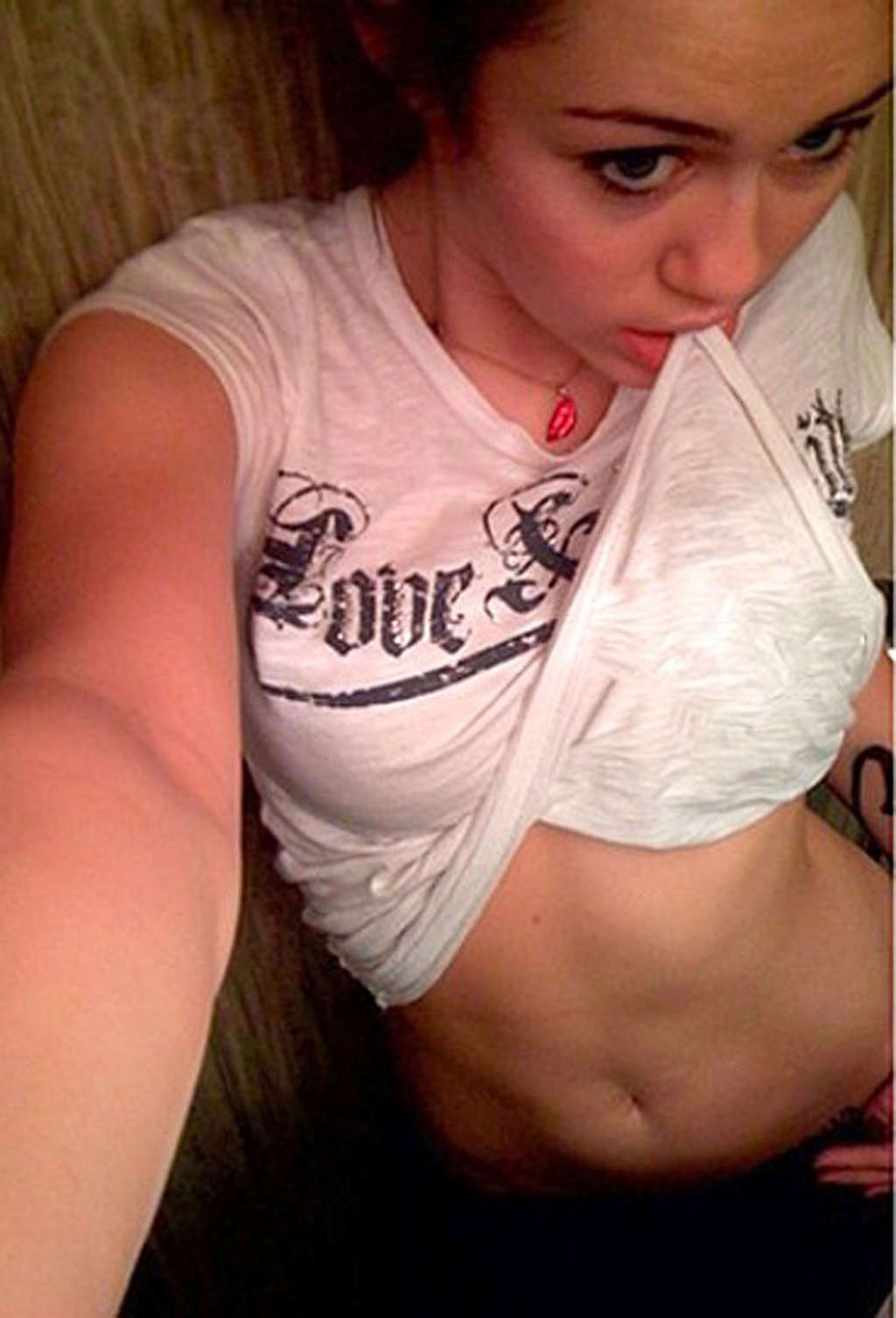 Miley Cyrus exposing sexy her sexy body and nice tits on private photos #75324790