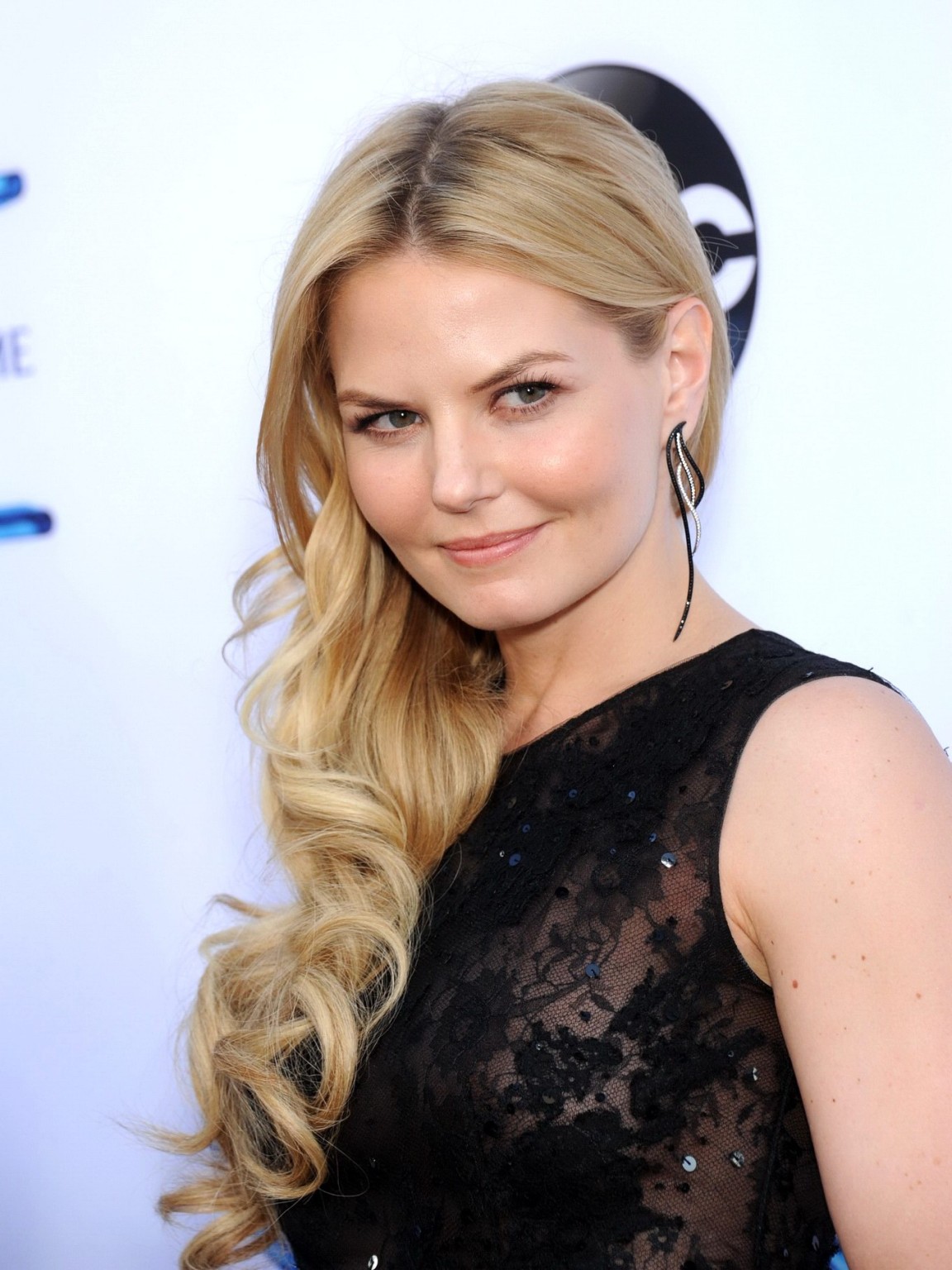 Jennifer Morrison shows off her boobs wearing a see through lace dress at the On #75185224