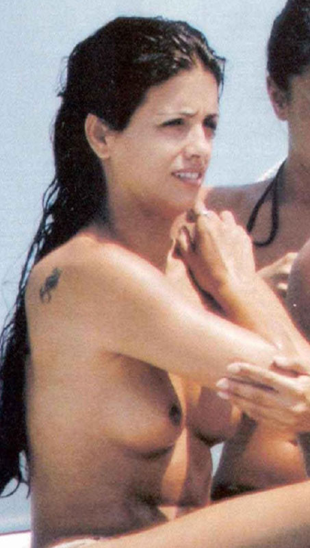 Celebrity Monica Cruz nude topless on the beach #75401570