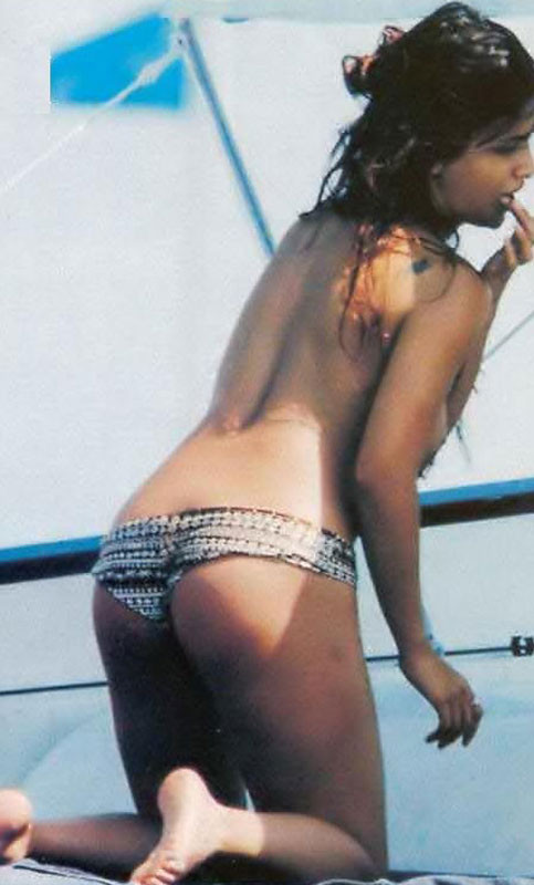 Celebrity Monica Cruz nude topless on the beach #75401593