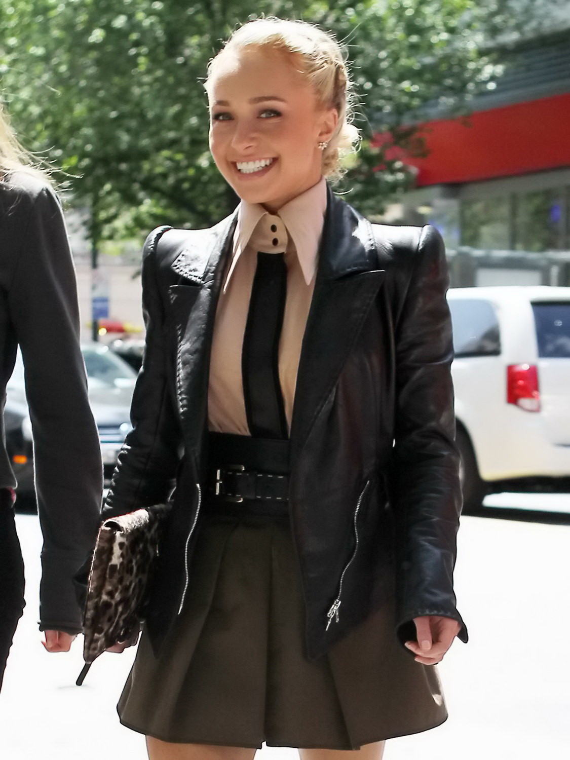 Hayden Panettiere leggy wearing a mini skirt leaving a hotel in NYC #75262799
