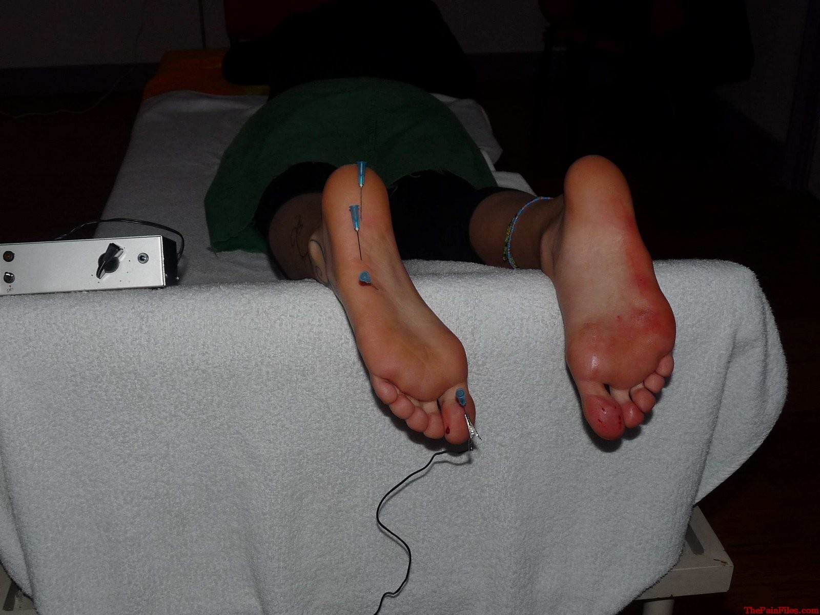Falaka feet whipping and gruesome amateur foot punishment of Belgian painslut in #68170640