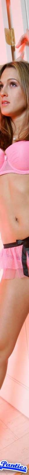 Misty sheer pink tie on panties topless #72638180