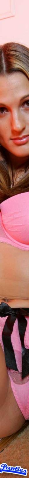 Misty sheer pink tie on panties topless #72638218