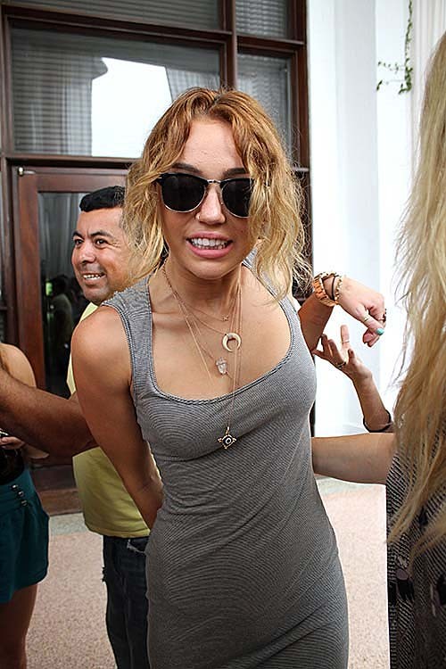 Miley Cyrus nipple slip and see thru paparazzi photos #75262951