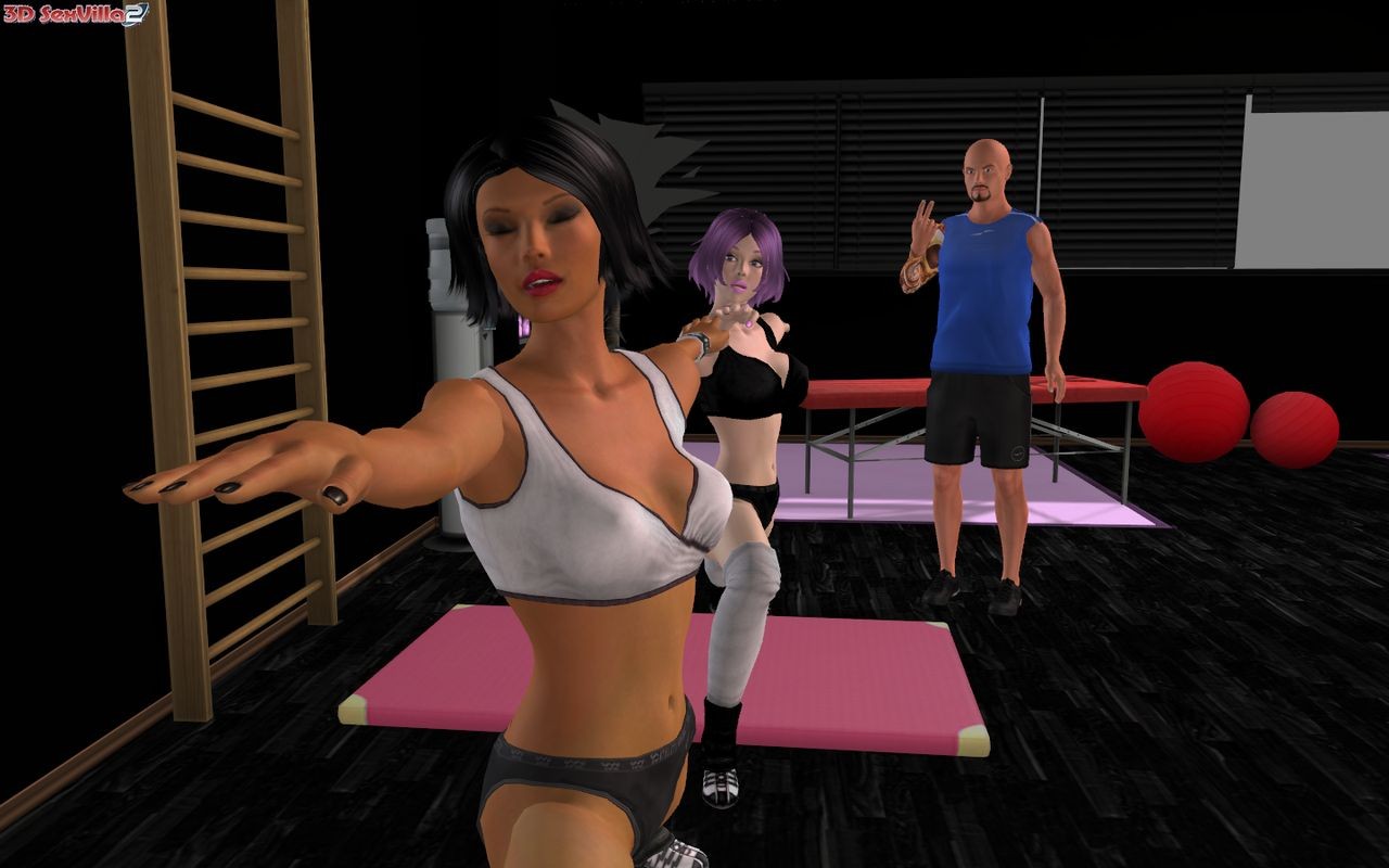 Horny 3d yoga master training students by his cock #69353725