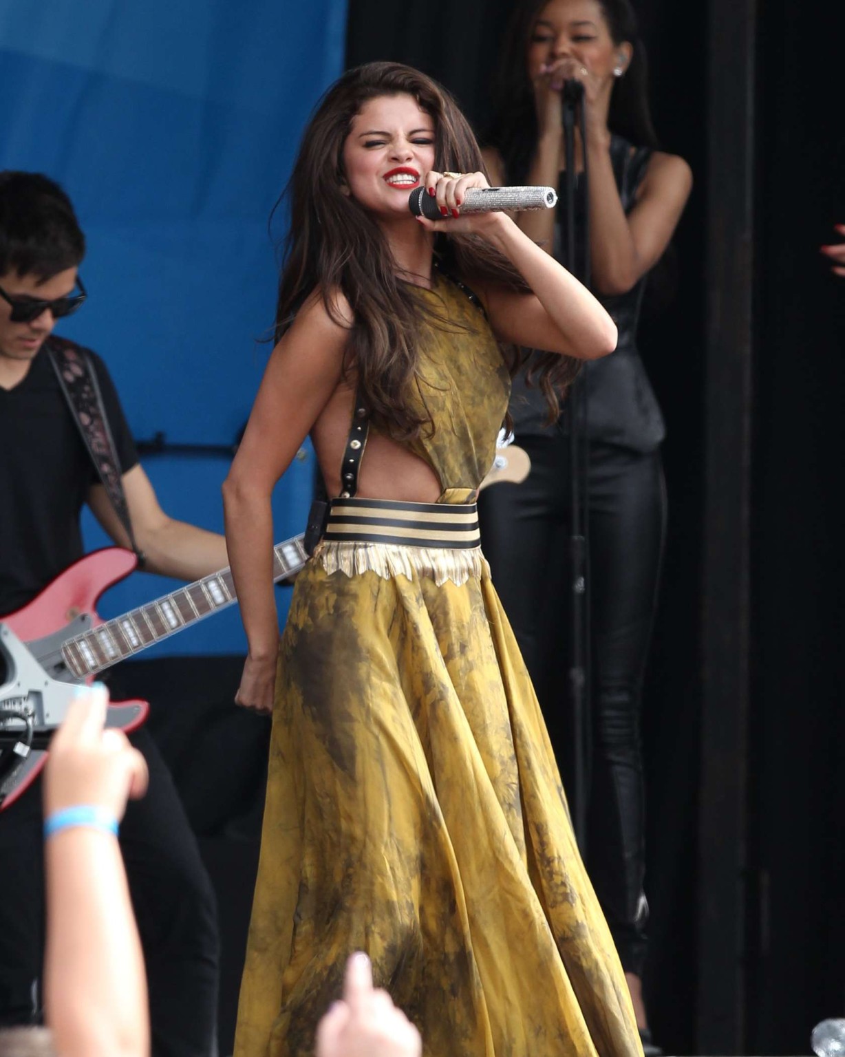Selena Gomez Flashing Her Skin Colored Panties At The AMP Radio Bday Bash In Bos