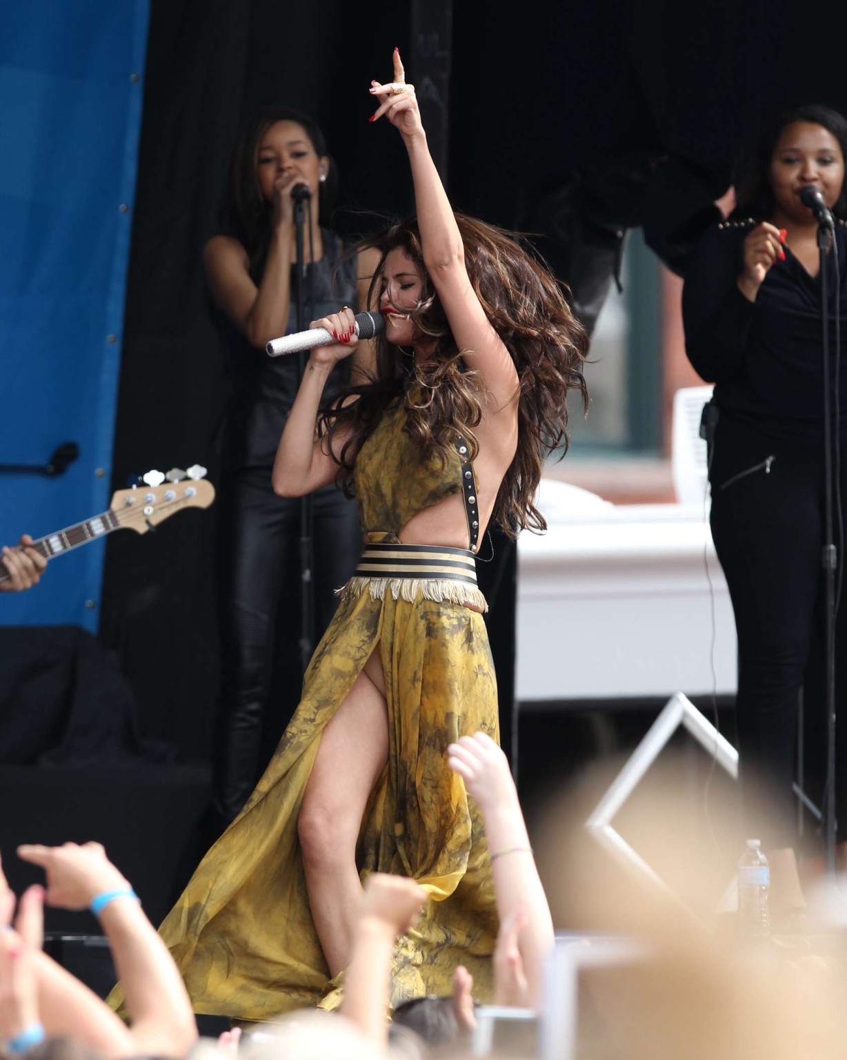 Selena Gomez flashing her skin colored panties at the AMP Radio Bday Bash in Bos #75226572