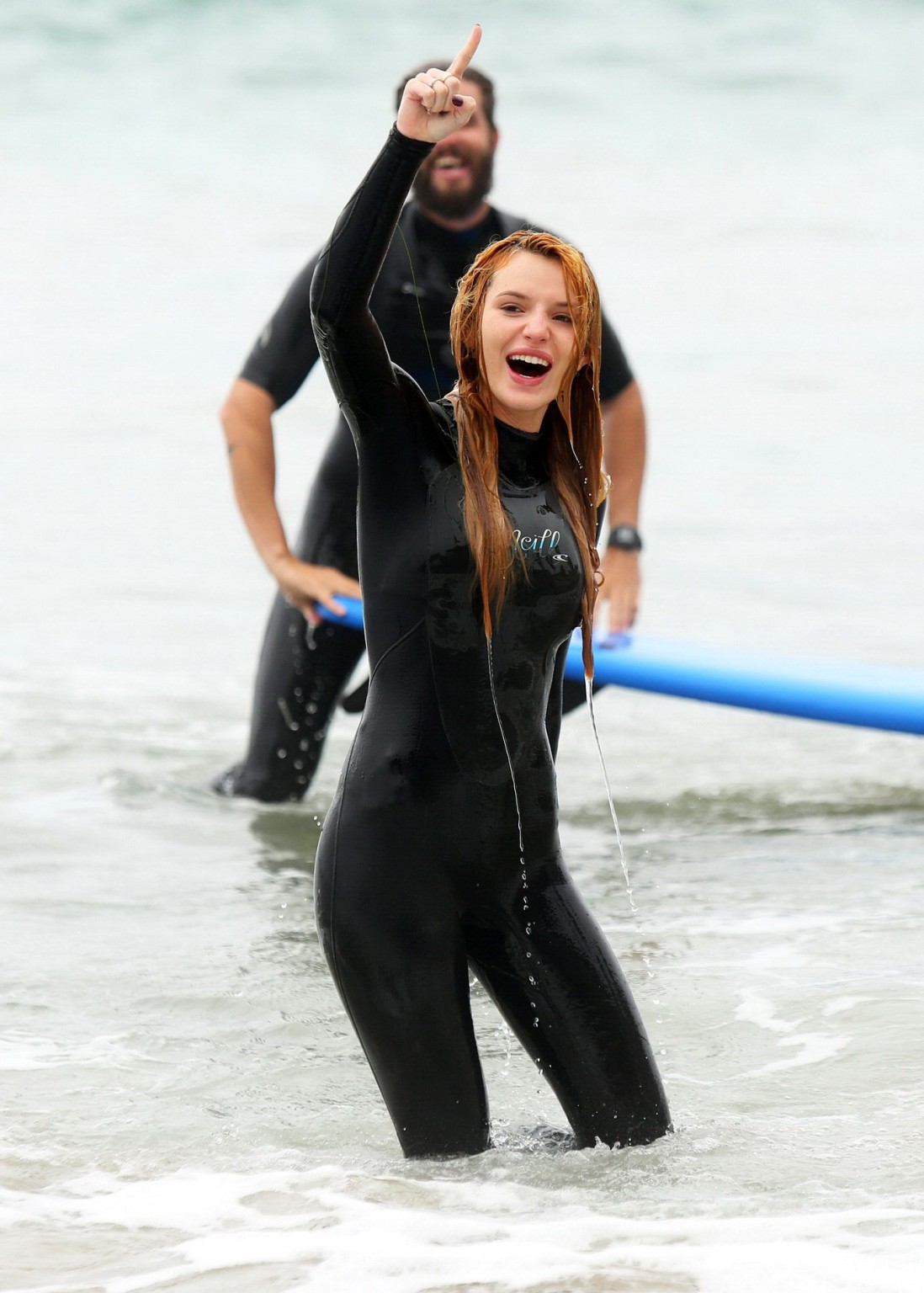 Bella Thorne in bikini and wetsuit surfing at the Surf Camp #75159267