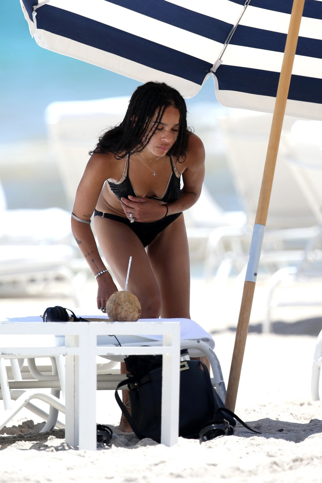 Zoe Kravitz showing off her bikini body in Miami #75158156