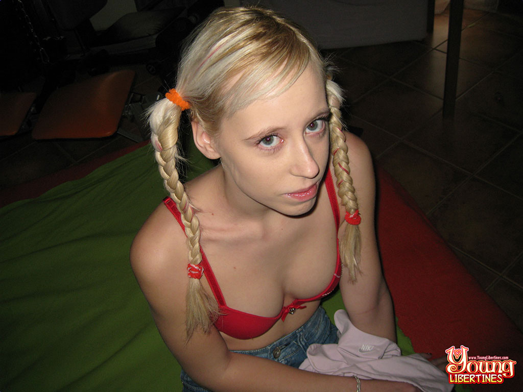 Sparkling girl with pigtails gives a head and spreads legs #67198710