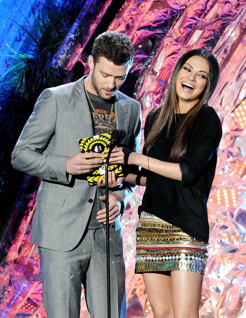 Mila Kunis gets her tits grabbed by Justin Timberlake paparazzi pictures #75299995